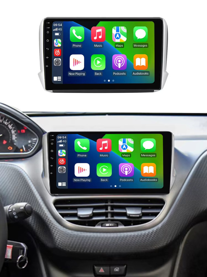 NaviTree Android 14 Autoradio mit 10 Zoll Display, CarPlay und Navigation für Peugeot 2008 und 208 (2013-2020), Schwarz - Bild 5