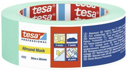 tesa ALLROUND MASK Kreppband in Mint, Breite: 38 mm, Länge: 50 m - Bild 1