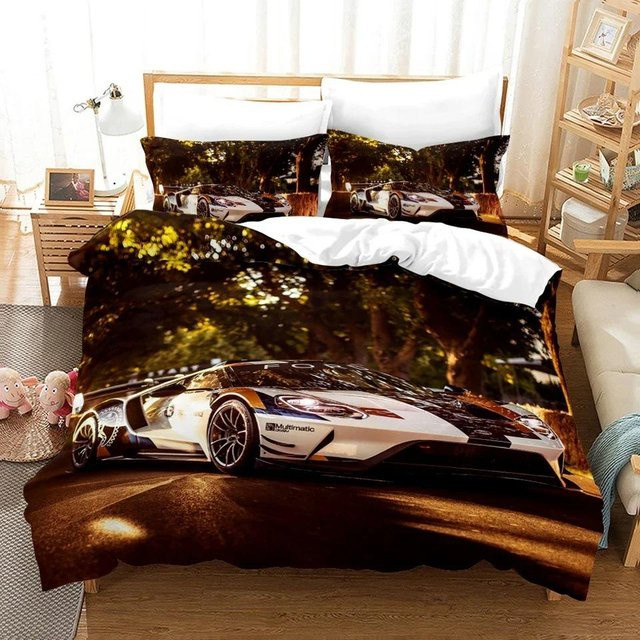 Luxus Bettwäsche Set Sportwagen Design von Binchi Outdoor Product aus Mikrofaser, Mehrfarbig, B/H: 240 x 210 cm - Bild 1