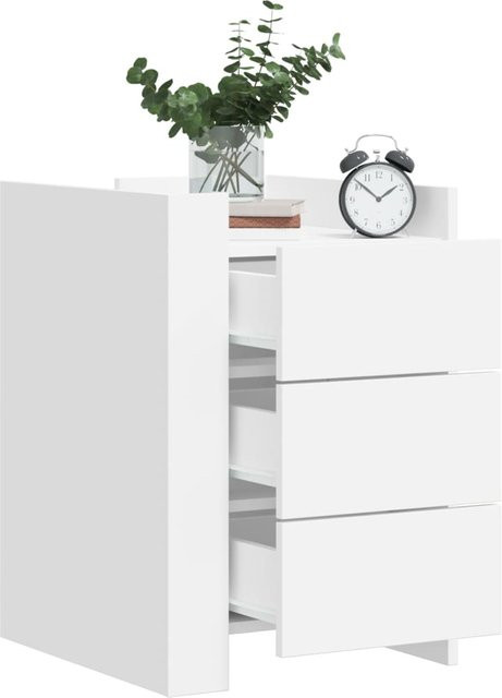 Moderner Nachttisch von VIDAXL in Weiß, B/T/H: 45 x 50 x 65 cm - Bild 1