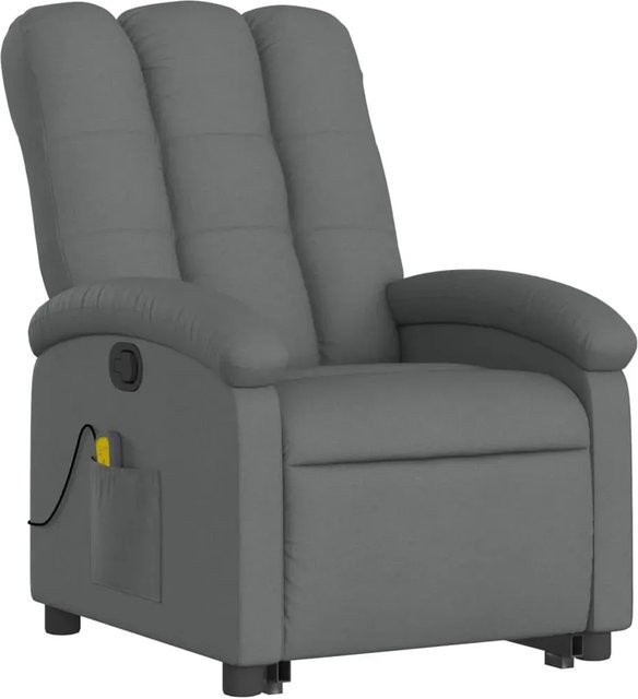 vidaXL Massagesessel mit Aufstehhilfe Modell 10 in Dunkelgrau aus Samt und Stoff - Bild 1