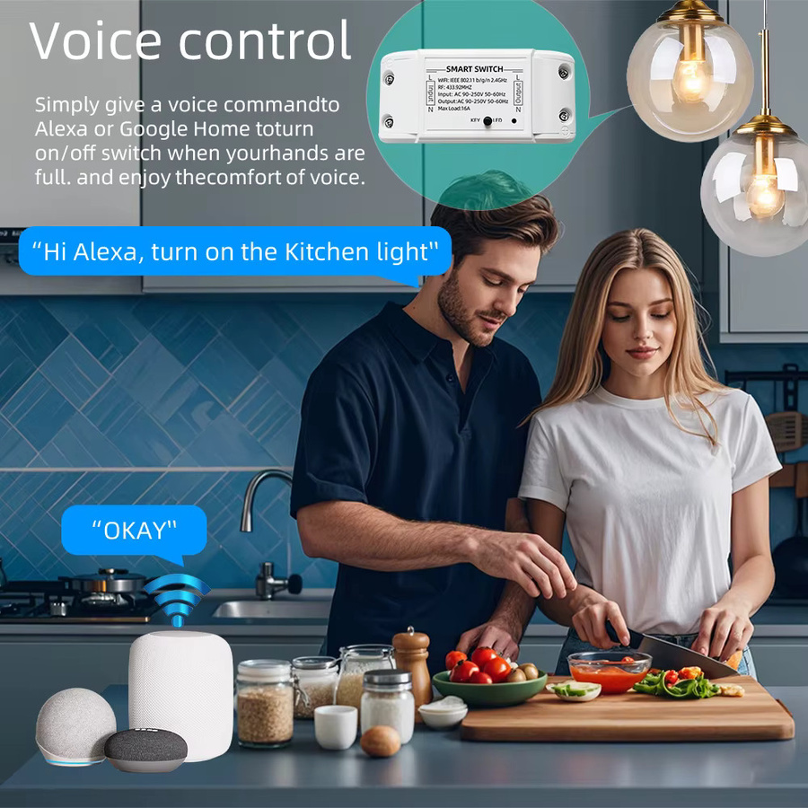 Tuya Smart WLAN Switch mit Zeitschaltuhr und Fernbedienung, weiß, kompatibel mit Smart Life App, Amazon Alexa und Google Assistant - Bild 4
