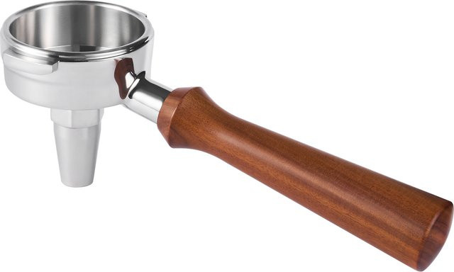 ZIRKUS Tee-Siebträger mit Holzgriff für 58 mm Kaffeemaschinen in Braun und Silber - Bild 1