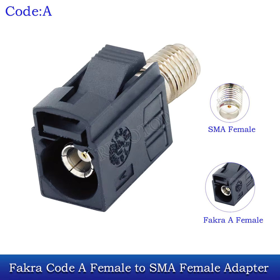 RFDOTOP Fakra zu SMA Gerade Adapter 50 Ohm SMA Weiblich zu Fakra Weiblich RF Koaxial Stecker - Bild 2