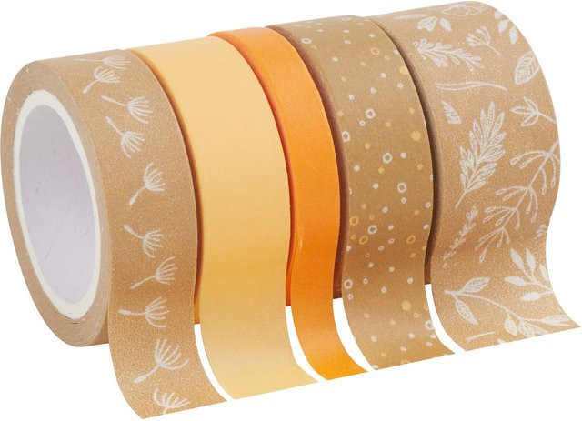 Heyda Deko Tapes Blätter in Orange aus Papier - Bild 1