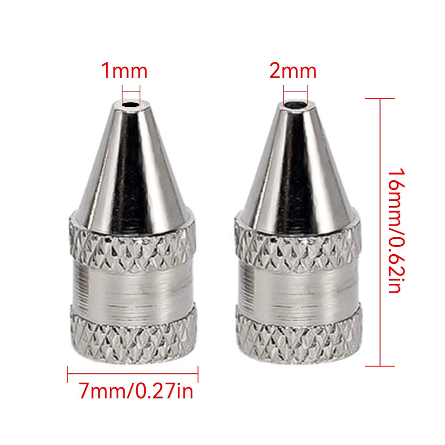 JAKYLOVE Lötdüsen Set in Silber für Entlötpumpen mit 1mm und 2mm Spitzen für Metall- und Elektronikarbeiten - Bild 2