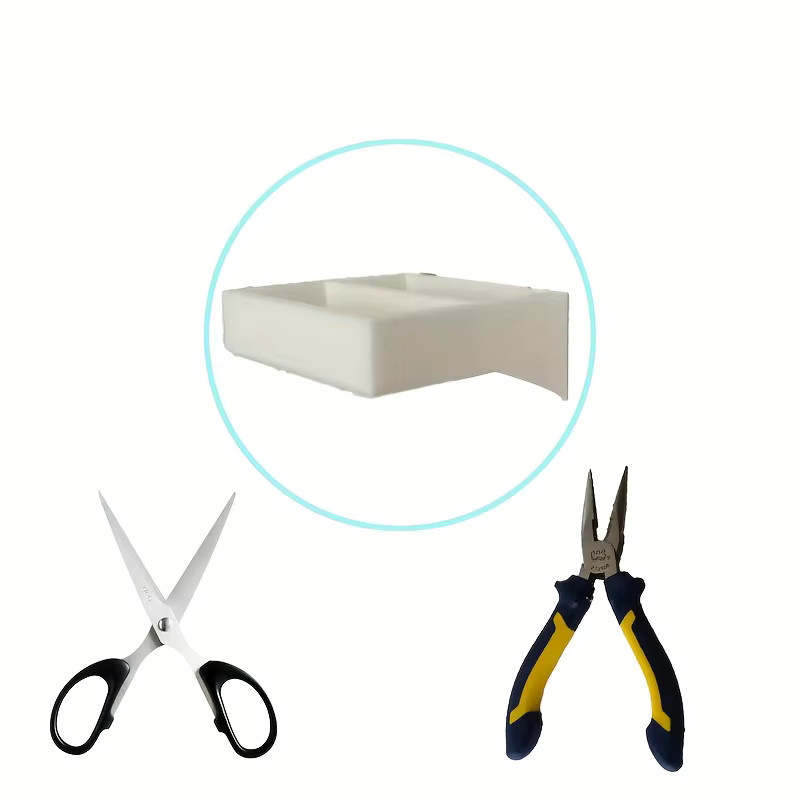 Werkzeug-Halterung aus Kunststoff für Zangen und Scheren in Weiß, passend für IKEA Skadis Lochplatten - Bild 3