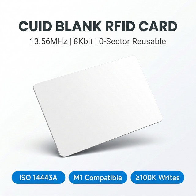 HENNCER CUID-Karte Gen2 Magic MCT RFID Smart Chip, wiederbeschreibbare NFC ISO14443 Karte in Weiß - Bild 1
