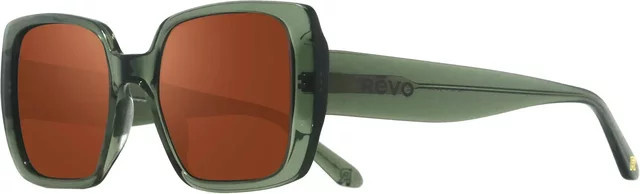 Revo Palma Sonnenbrille Damen, Square, Acetat, Vollrand, Brown, Green - Bild 1