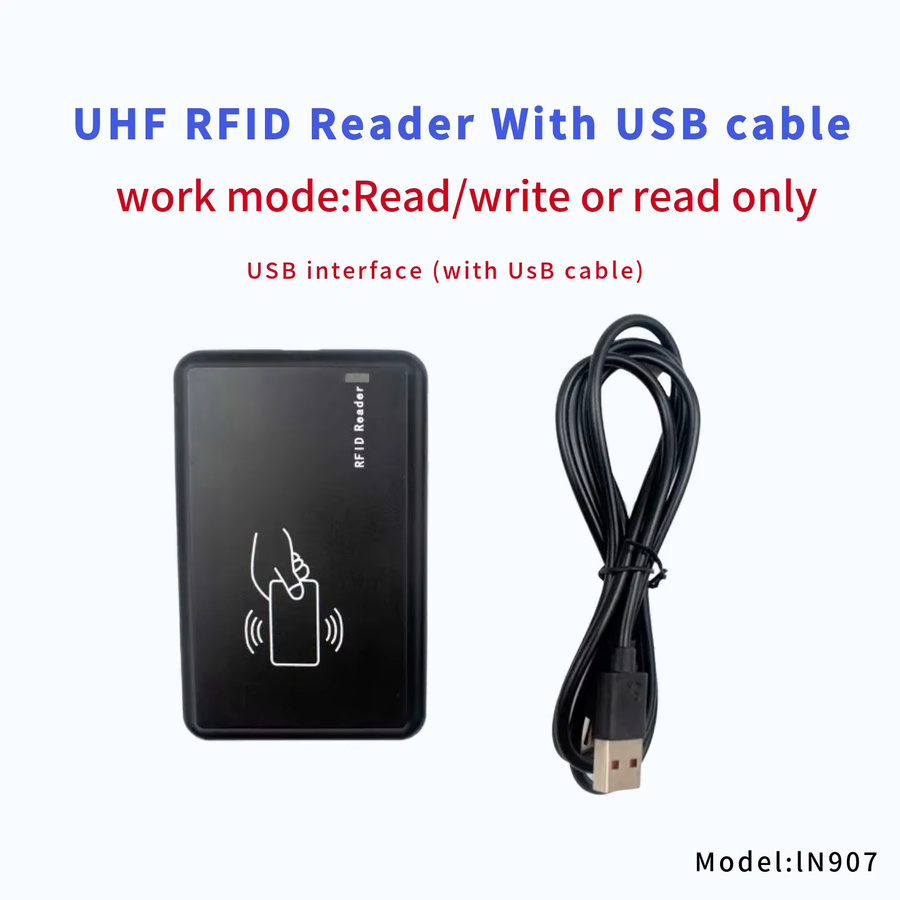 ultrarfid UHF RFID Lesegerät und Schreibgerät 860-960MHz Schwarz, Tragbarer USB-Scanner für Android und iOS mit 5m Reichweite - Bild 2