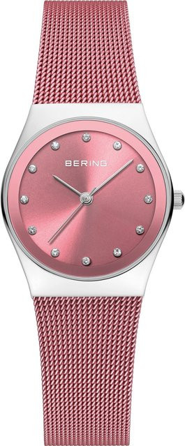 Bering Damenuhr, Quarz, Edelstahl, Pink, 27 mm, Saphirglas - Bild 1