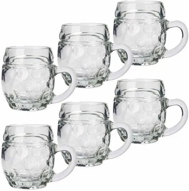 Stölzle Lausitz Bierkrug Tübinger aus Glas, transparent, 6er Set, 250 ml - Bild 1