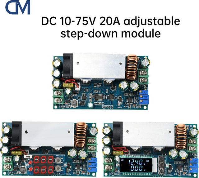 diymore Einstellbares Buck-Modul MPPT Solarladung mit Konstantspannung und Konstantstrom in Multicolour - Bild 1