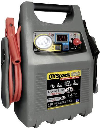 GYS Schnellstartsystem Gyspack 660 027862 Starthilfe 12 V 640 A mit Arbeitsleuchte und 230 V Spannungswandler in Grau - Bild 1
