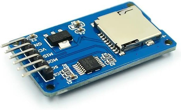 STJF MicroSD Karten Adapter Modul mit SPI Interface und Pegelwandlung Chip in Blau - Bild 1