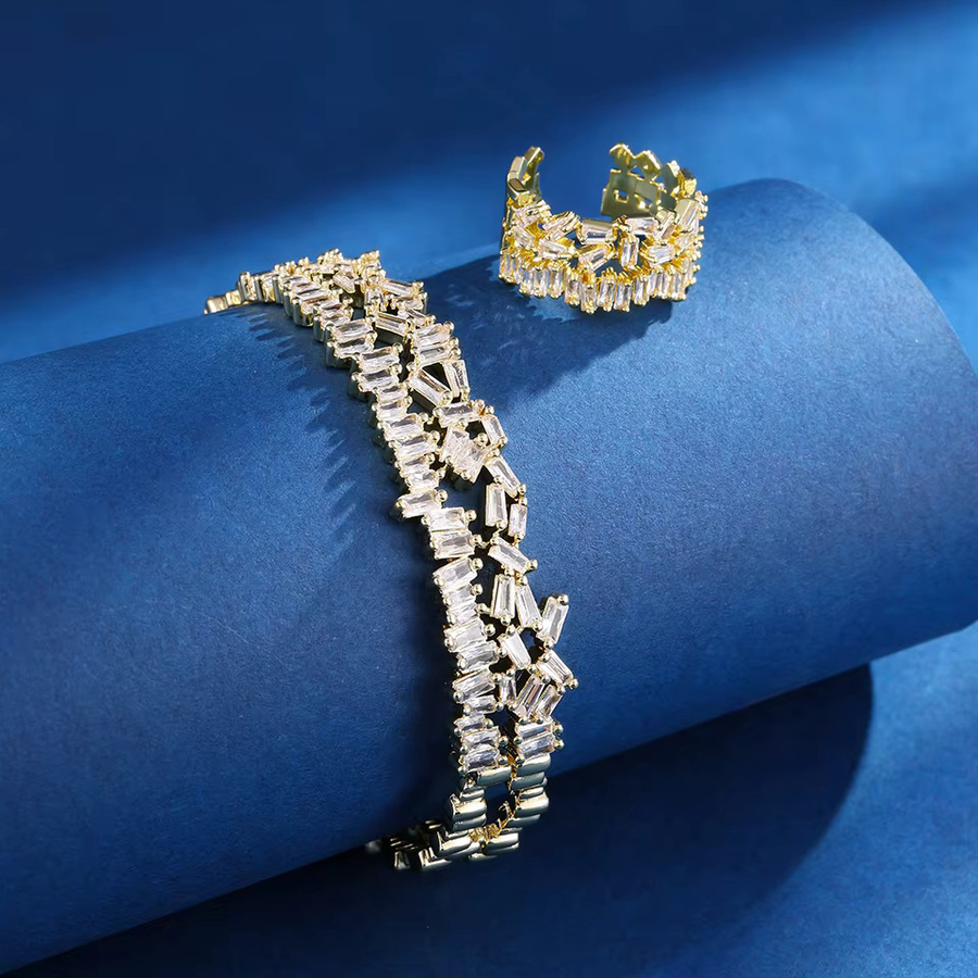 ZAKOL Schmuck-Set, Armband, Ring, Zirkonia, Gold, Damen - Bild 2