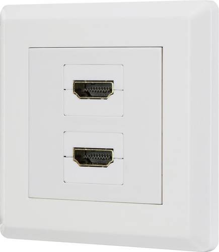 Renkforce RF-4724258 HDMI Adapter mit 2x HDMI-Buchse in Weiß und vergoldeten Steckkontakten - Bild 1