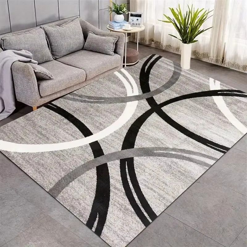 VIKAMA Moderner geometrischer Wohnzimmerteppich im minimalistischen Stil, rutschfeste Tatami-Matte für Schlafzimmer und Babyzimmer - Bild 2