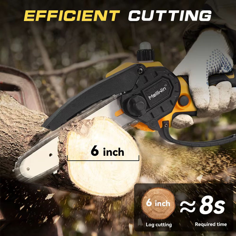 MELLWIN Akku-Kettensäge 6 Zoll Mini Astsäge kompatibel mit Makita 18V LXT Akkus - Bild 3