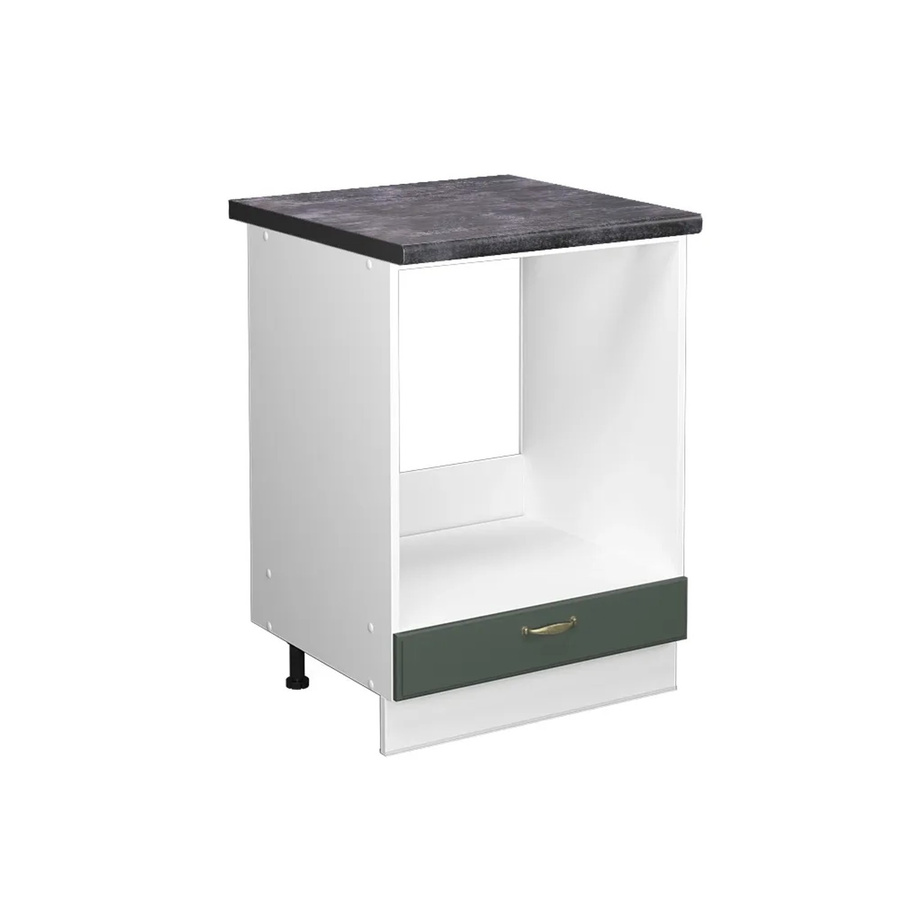 Vicco Herdbauschrank Fame-Line im Landhausstil, Farbe Grün-Gold-Weiß-Anthrazit, B/T/H: 60 x 60 x 82 cm - Bild 2