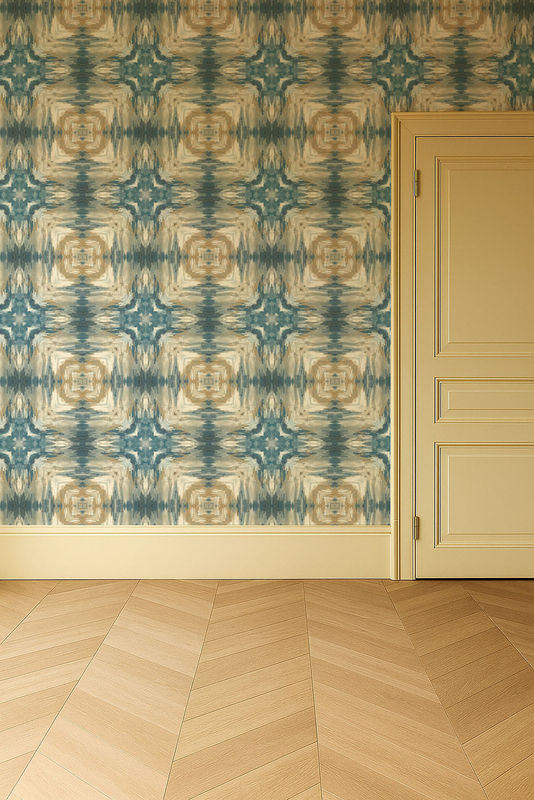 Clarke & Clarke Wallpaper Kalia Abstract Modern Non-Woven Blau Midnight/Antique - Bild 3