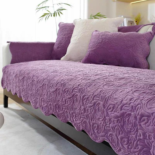 Rutschfestes Sofa-Kissen aus Samt von Super Six in Pink oder Purple, B/B: 120 x 70 cm - Bild 1