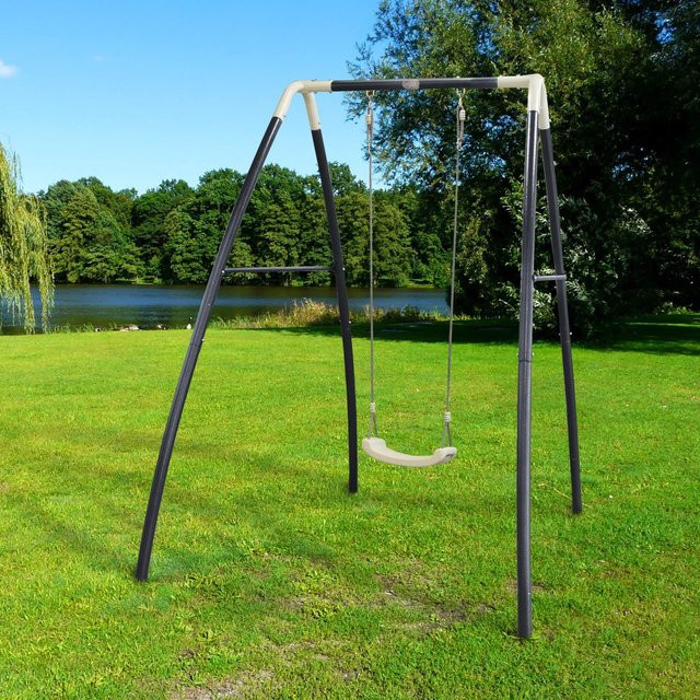 AXI Einzelschaukel aus Metall für Kinder in Schwarz B/T/H: 140 x 210 x 217 cm - Bild 1