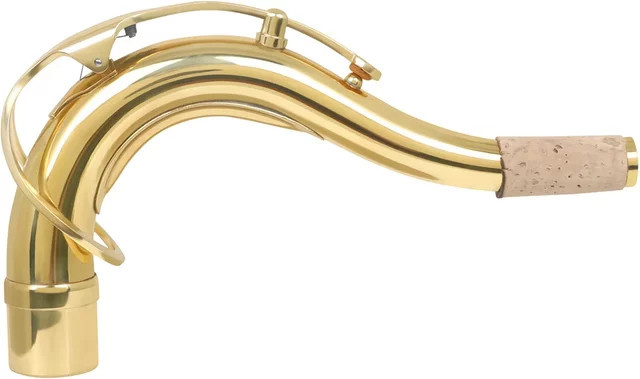 SLADE Tenorsaxophon aus vergoldetem Messing mit gebogenem Hals und weicher Holzscheibe in Gold - Bild 1
