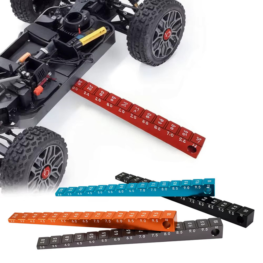 9IMOD RC Auto Höhe Lineal Chassis Droop Gauge, 1:10, Zubehör, Metall - Bild 2