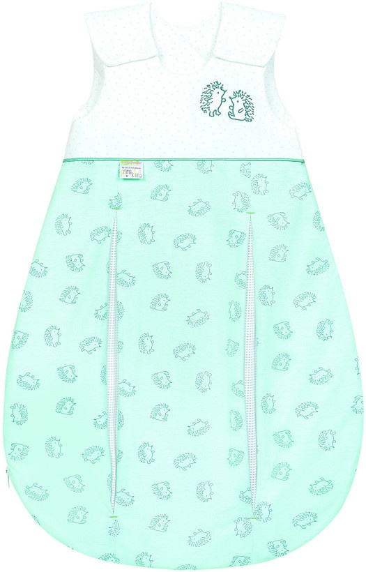 Odenwälder primaklima Jersey-Schlafsack Igel in Mint Green für Babys, Breite: 70 cm - Bild 1