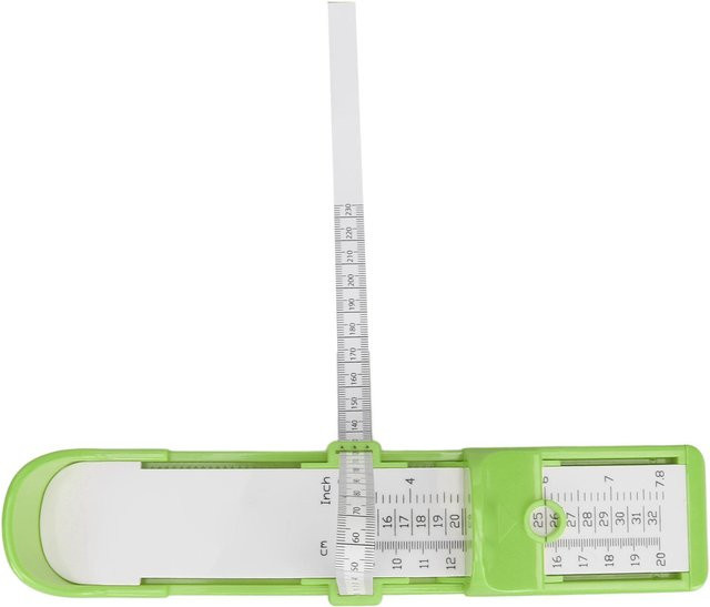 GoolRC Kinderfußmessgerät in Grün mit 20 cm Messbereich für hochpräzise Schuhmaßbestimmung - Bild 1
