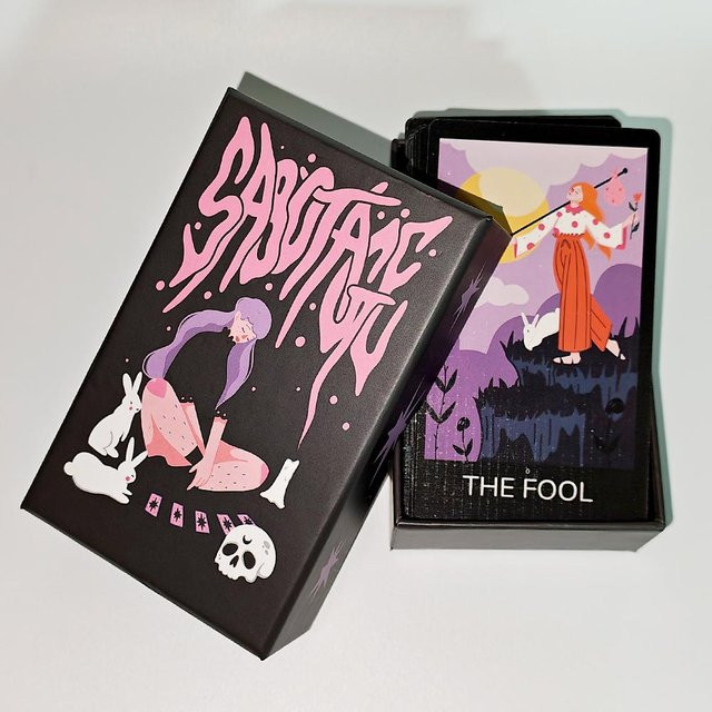 Sabotage Tarot - Feminine Mystique Deck, Kartenspiel, 78 Stück Karten, Schwarz, Bunt / Mehrfarbig - Bild 1