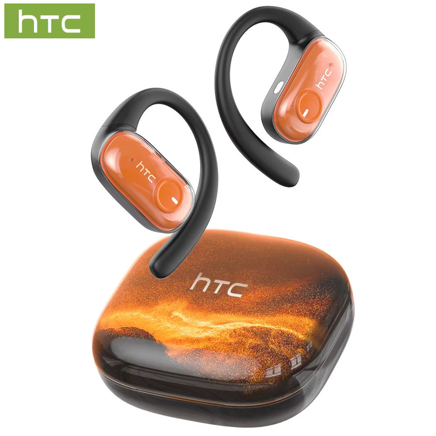 HTC NE10 KI-Übersetzer-Ohrhörer Open-Ear kabellose Bluetooth TWS Sport-Kopfhörer mit Active Noise Cancelling und IPX5 Wasserdichtigkeit in Orange - Bild 3