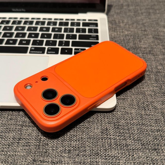 JOYCAPA 2-in-1 Schutzhülle für iPhone mit Linsenschutz und stoßfestem Matt-Finish in Orange - Bild 1