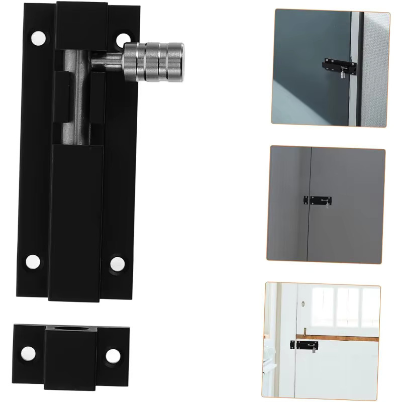 Heavy Duty Schieberiegel aus Aluminiumlegierung in Schwarz für Holz Türen, Zäune und Schuppen zur Sicherheitserweiterung - Bild 5