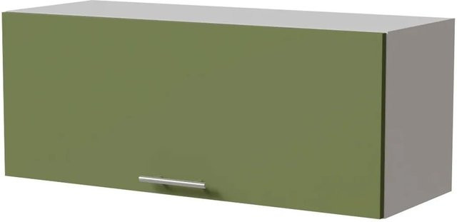 Feldmann-Wohnen Klapphängeschrank Brerra W4B/90 in Weiß und RAL 6025 Farngrün Matt mit Gasdruckdämpfer, B/T/H: 90 x 32,5 x 36 cm - Bild 1