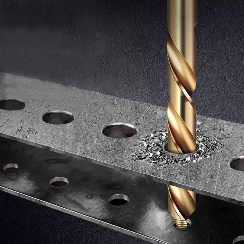 Conboom Kobalt-Stufen-Spiralbohrer aus M35-Schnellarbeitsstahl mit geradem Schaft in Gold für Metall und Edelstahl, Durchmesser: 3–13 mm - Bild 4
