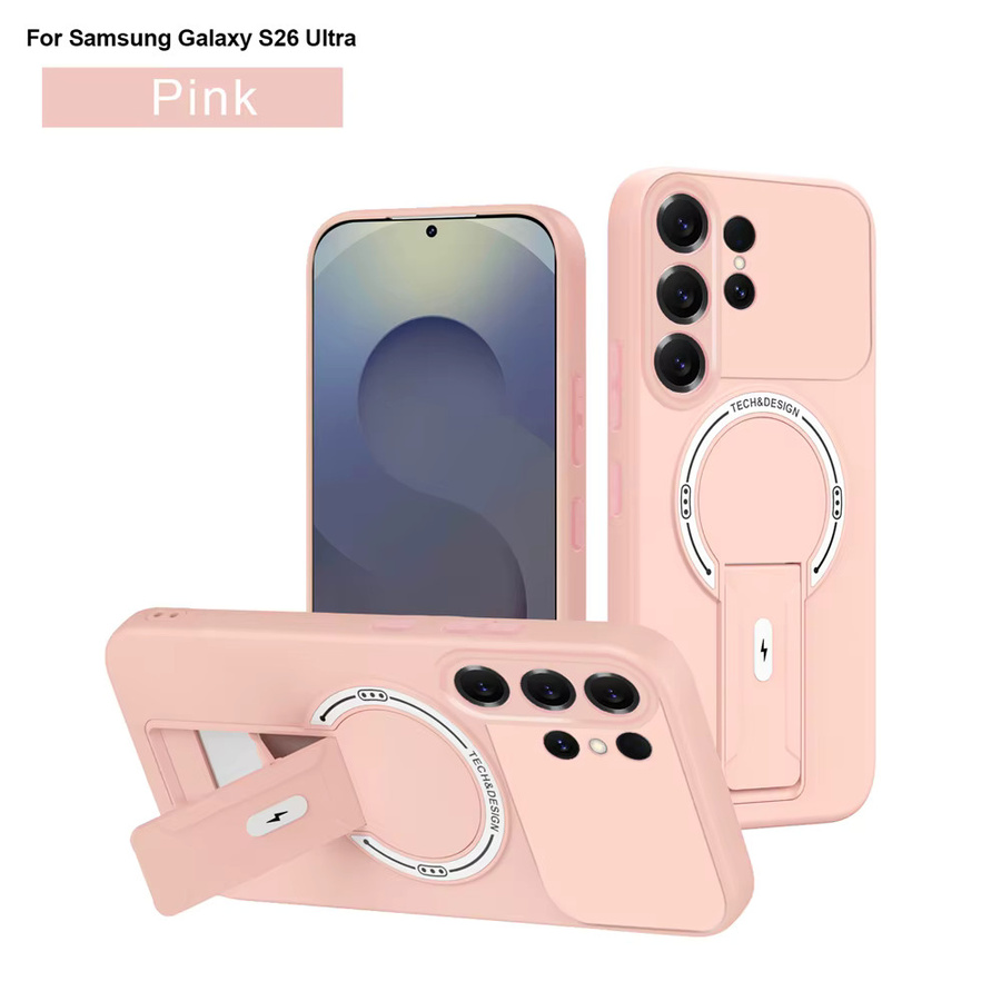 Magnetische Standhülle mit matter Rückseite und kabelloser Ladefunktion für Samsung Galaxy S26 S25 S24 S23 S22 FE Plus Ultra Edge - Bild 2