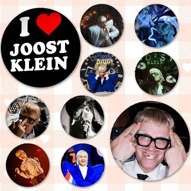 Brosche I Love Joost Klein, Weißblech, Rund, Unisex - Bild 1