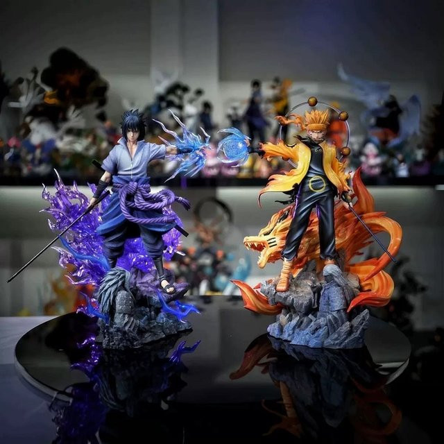 Bandai Naruto Shippuden AK Uzumaki Naruto Uchiha Sasuke, Actionfigur, 22cm - Bild 1
