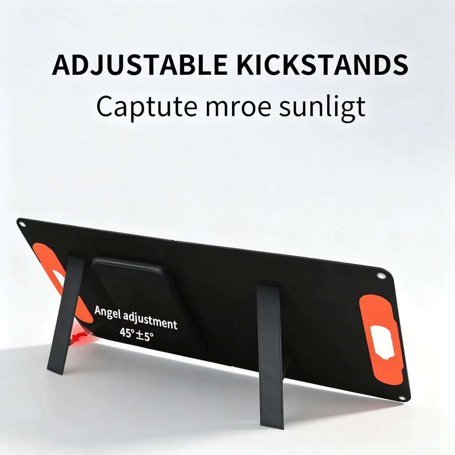 JINGYANGPV Faltbares Solarpanel 100 W mit 24% Wirkungsgrad und IP67 Wasserdichtem Schutz in Schwarz - Bild 4