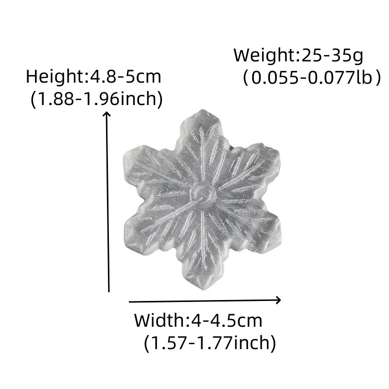 RYCRYSTAL Selenit Gips Schneeflocke als dekorative Mineralprobe und Weihnachtsdekoration - Bild 3