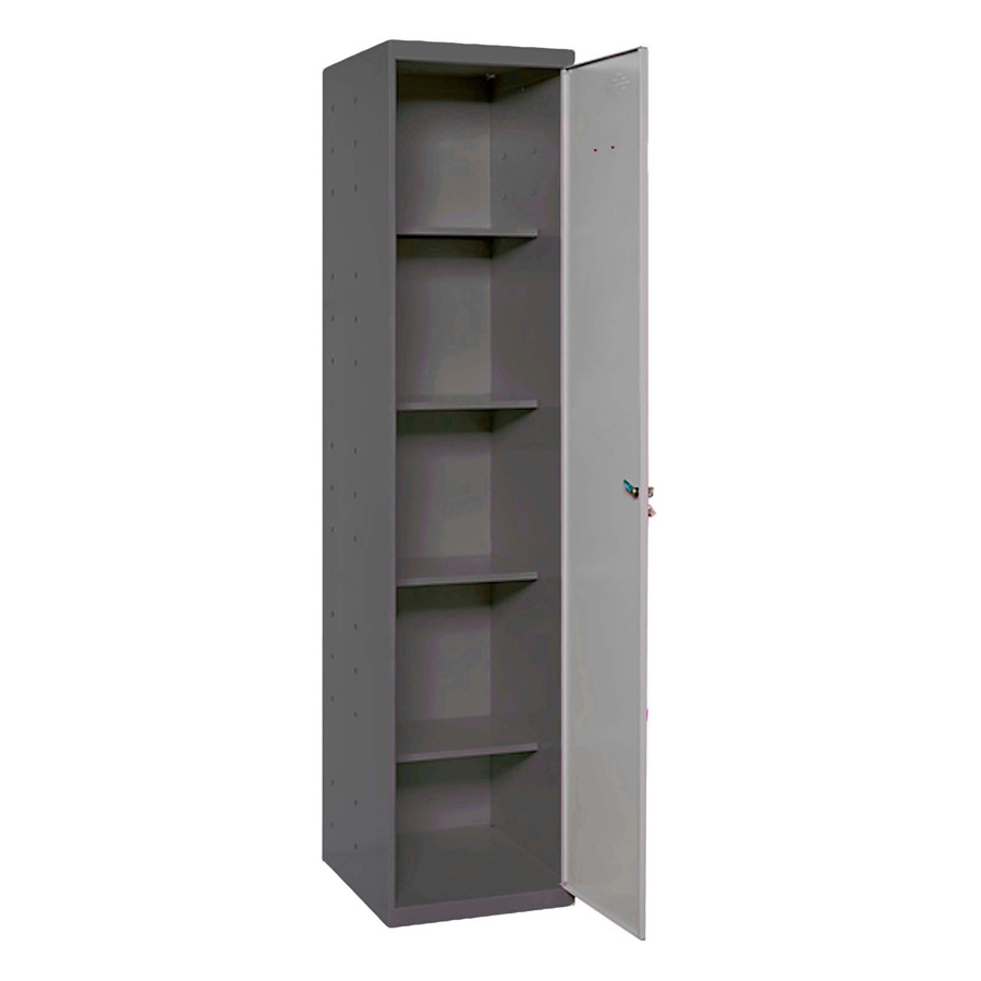 PROREGAL Putzmittelschrank AMEGO Metallschrank für den Haushalt in Grau-Anthrazit mit 4 Fachböden, H x B x T: 180 x 40 x 40 cm - Bild 2