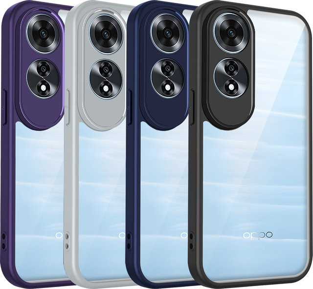 Stoßfeste Silikonhülle für Oppo A60 4G mit matter transparenter Rückseite - Bild 1