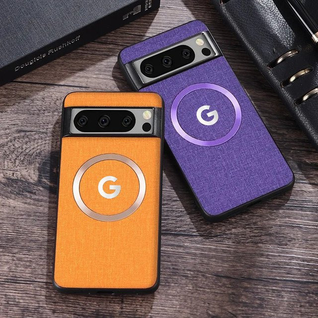 Magnetische Stoff-Handyhülle für Google Pixel 10 9 Pro XL 8 7 6 Pro 7A 8A 6A 10A in Purple - Bild 1