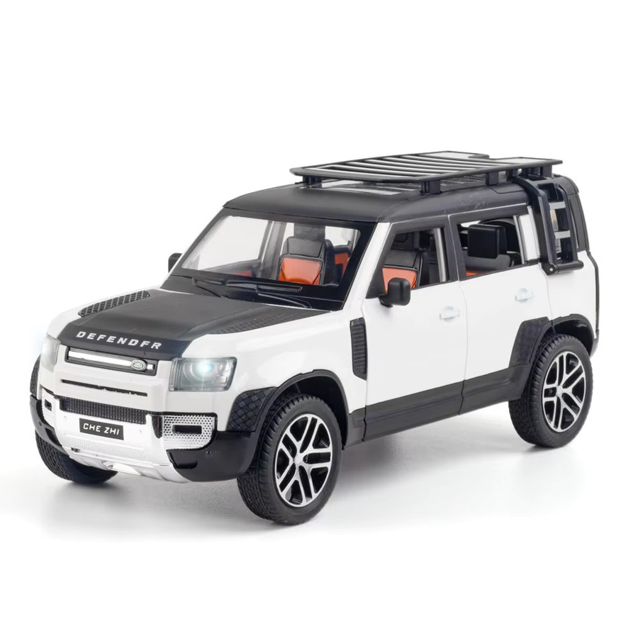 RMZ city Land Rover Defender Range Rover Modellauto, Maßstab 1:24, mit Licht und Sound, Metalldruckguss - Bild 7