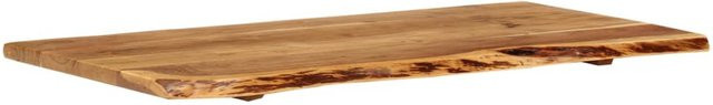 vidaXL Badezimmer-Waschtischplatte aus Massivholz Akazie in Braun, B/T/H: 100 x 52 x 2,5 cm - Bild 3