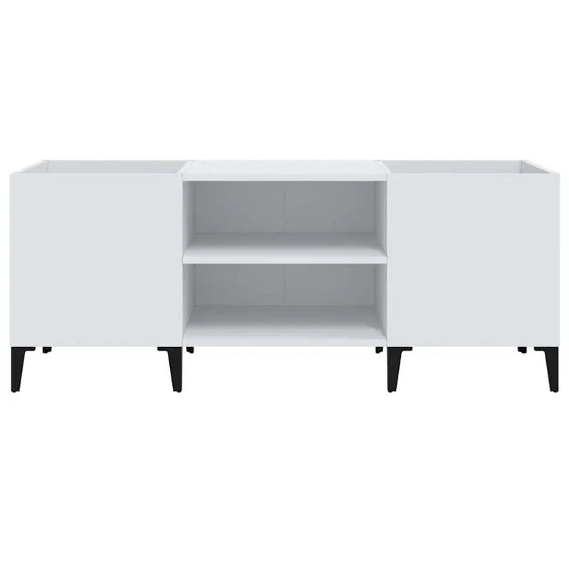 Vidaxl CD-Schrank in Weiß aus Holzwerkstoff und Metall, B/T/H: 121 x 48 x 38 cm - Bild 2