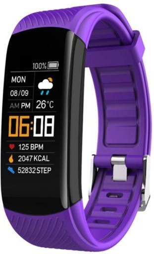 C5S Smart Armband in Violett mit Bluetooth, Herzfrequenzmessung, Schlafmonitor und wasserdichter Funktion - Bild 1