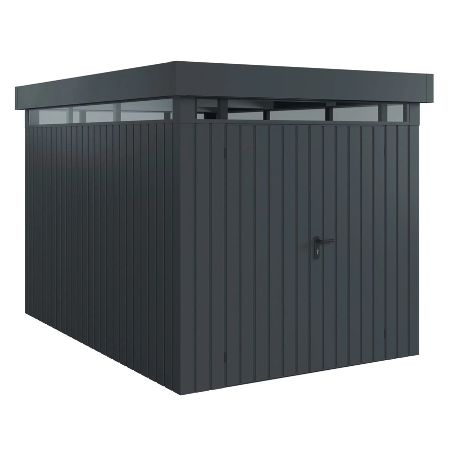 EcoStar Gerätehaus Euroline Pultdach mit Lichtband in Anthrazit, B: 325 cm, T: 229 cm, 2-flüglig - Bild 2